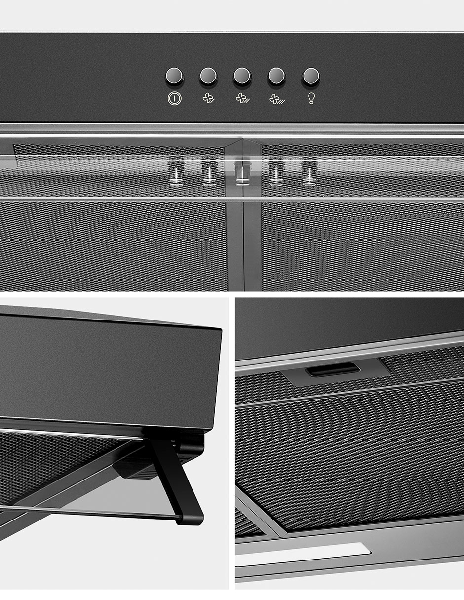 Campana de pared HUH701BS de aluminio 10