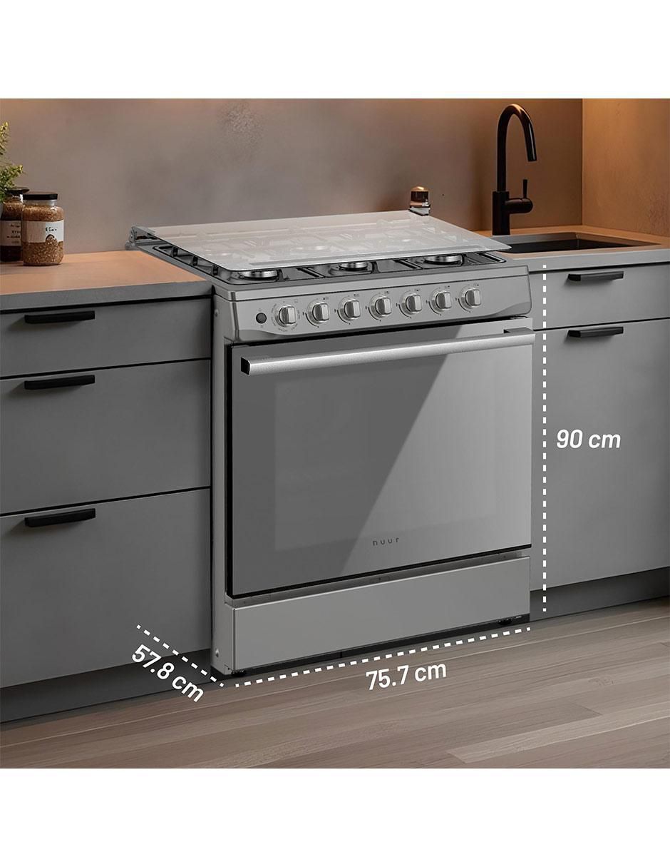 Estufa de piso a Gas natural/lp 75.7 cm Ignis de 6 quemadores 4