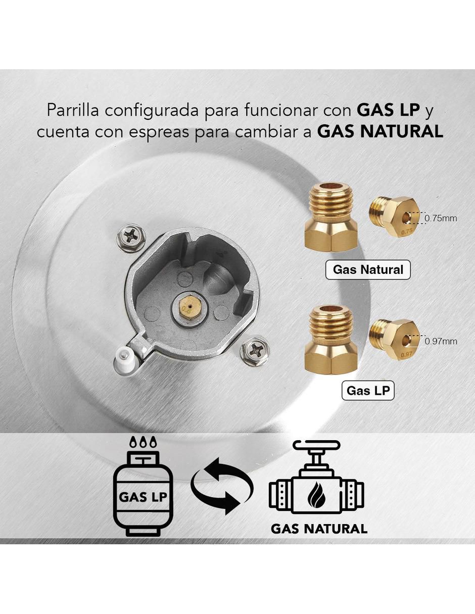 Parrilla a gas lp empotrable 10