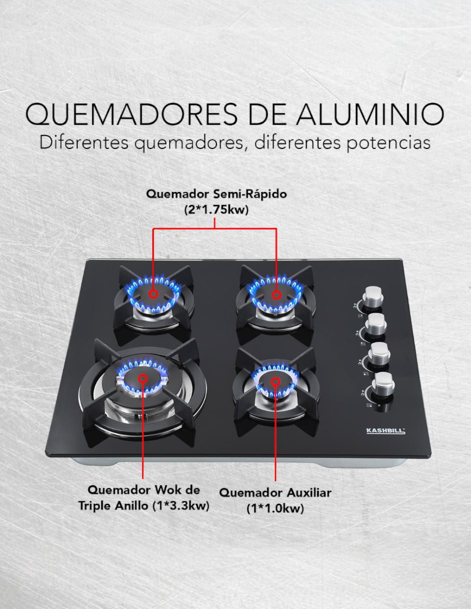 Parrilla a gas lp empotrable 12