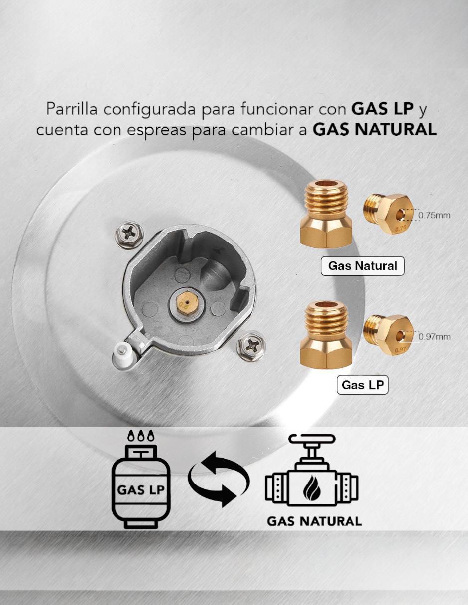 Parrilla a gas lp empotrable 2