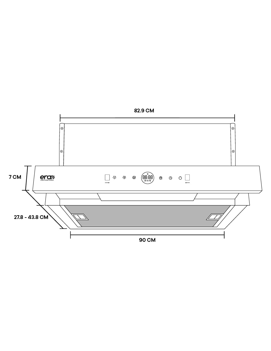 Campana de pared CP-TELE-90 de acero inoxidable 3