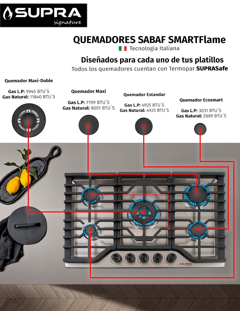 Parrilla a gas lp empotrable 3