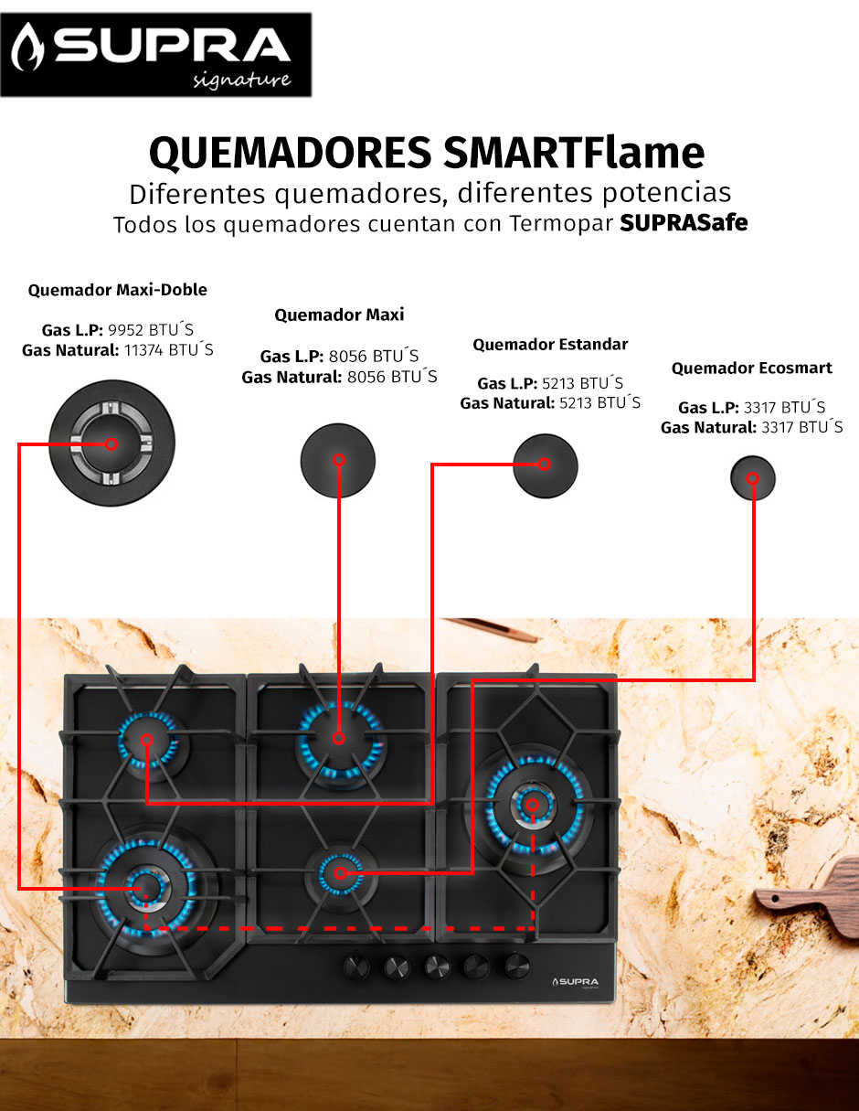 Parrilla a gas lp empotrable 3
