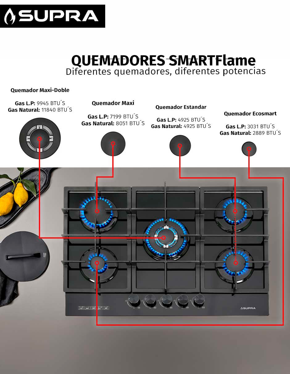 Parrilla a gas lp empotrable 2