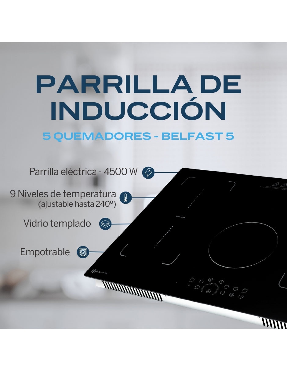 Parrilla a inducción empotrable belfast 2
