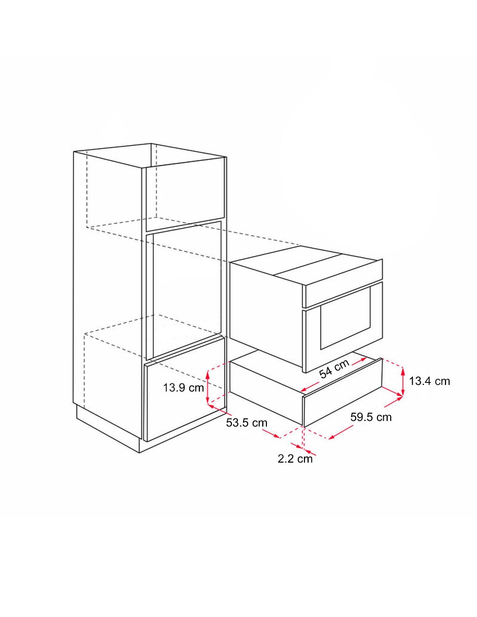 Cajón calienta platos empotrable CP 150 GS