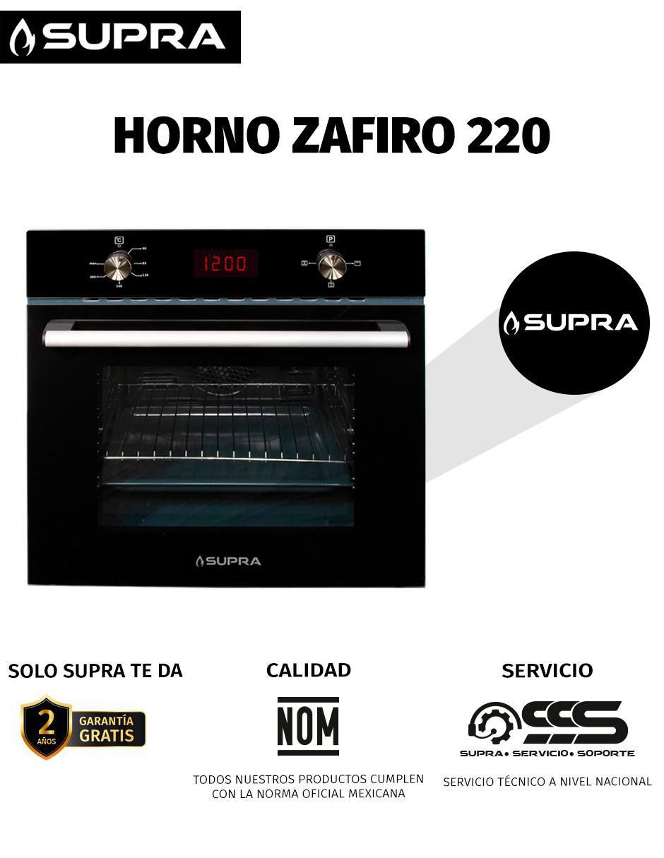 Horno eléctrico ZAFIRO 220V capacidad 1.9 pies 8