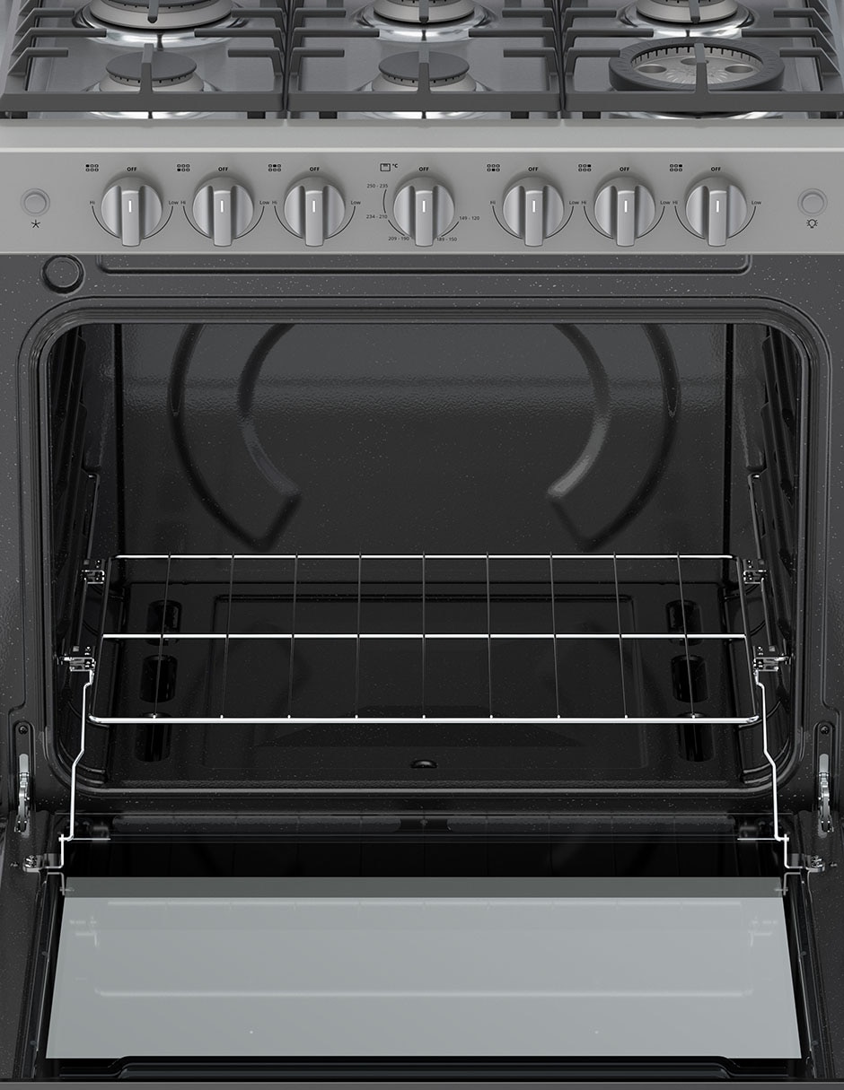 Combo estufa empotrable a Gas LP 76 cm CWER3100D-HH de 6 quemadores+Campana 5