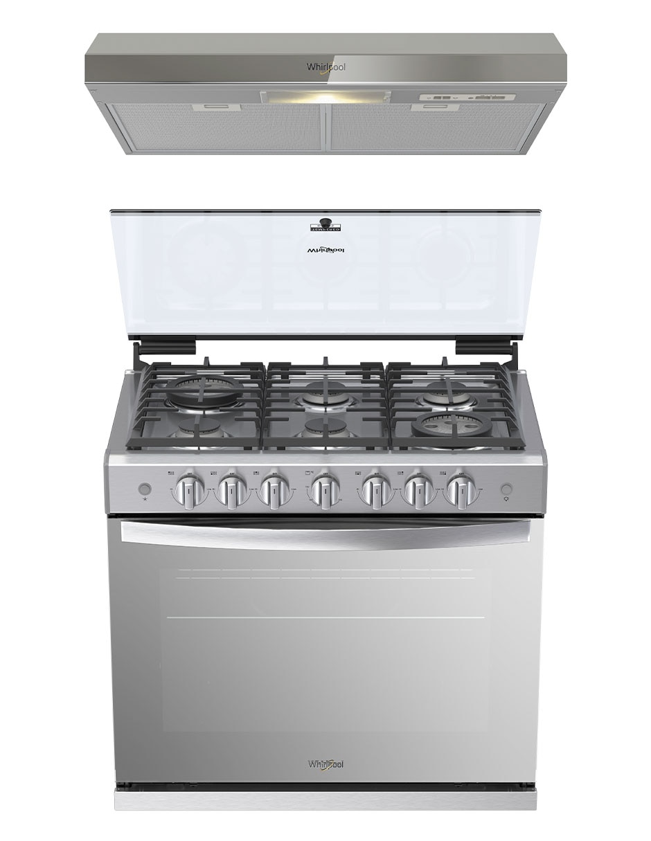 Combo estufa empotrable a gas LP 76.20 cm CWER5000S-HH de 6 quemadores