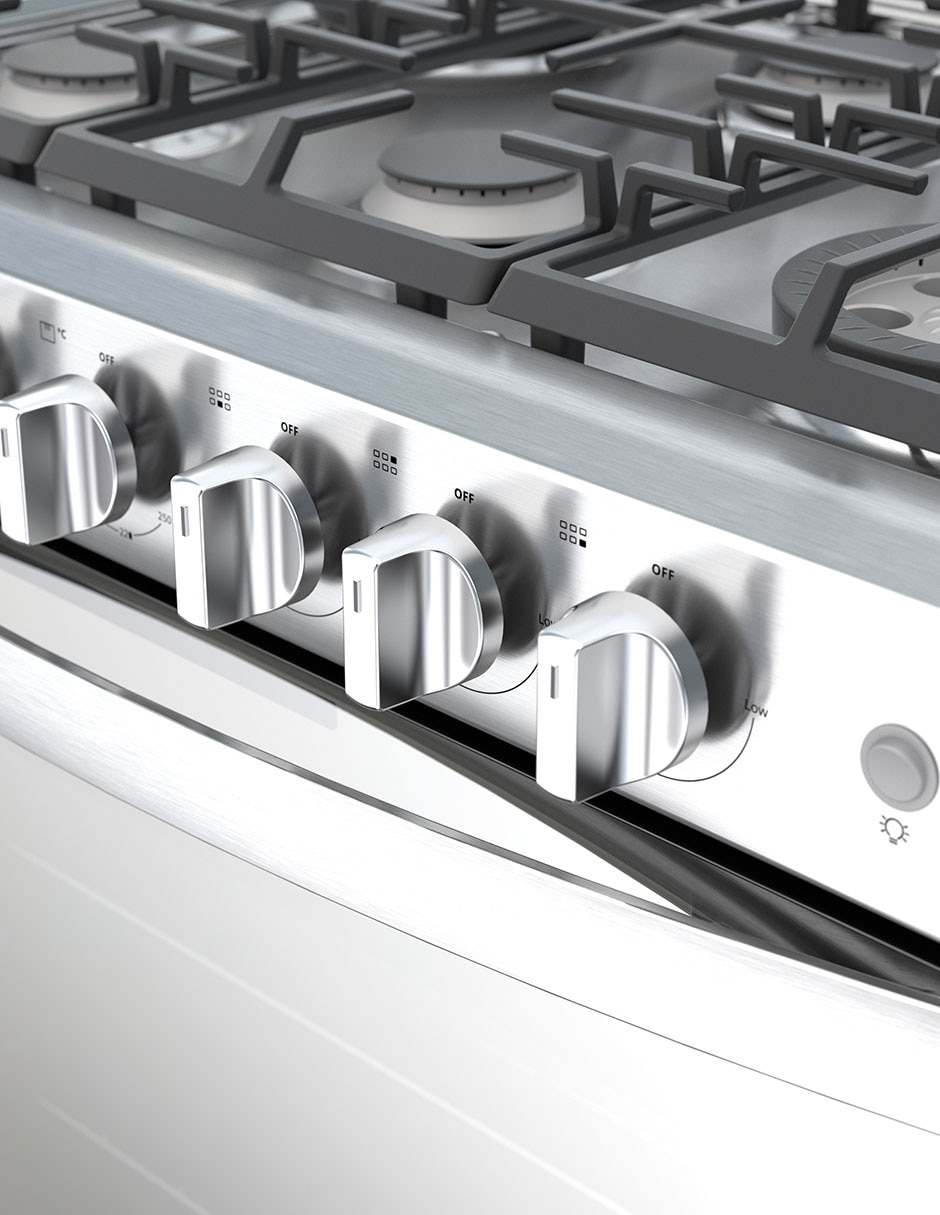 Combo estufa empotrable a gas LP 76.20 cm CWER5000S-HH de 6 quemadores 4