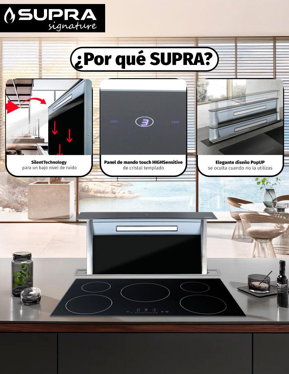 Campana de isla SGARGAZE de acero inoxidable 3