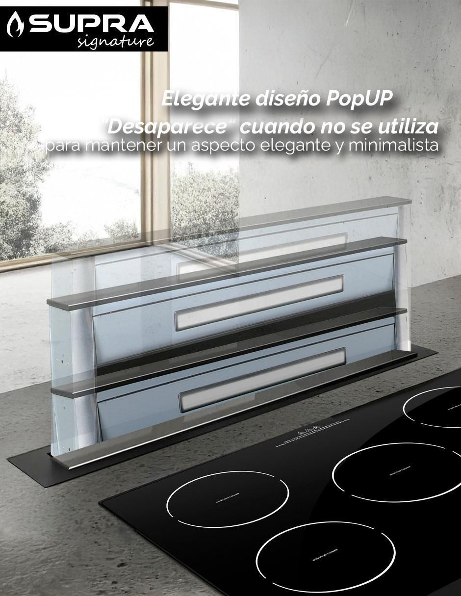 Campana de isla SGARGAZE de acero inoxidable 5