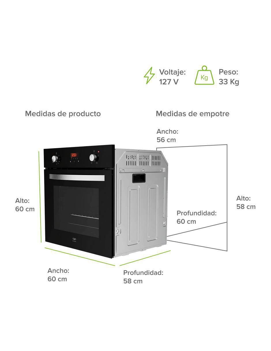 Horno a gas/eléctrico HEM02LP capacidad 58 L 5
