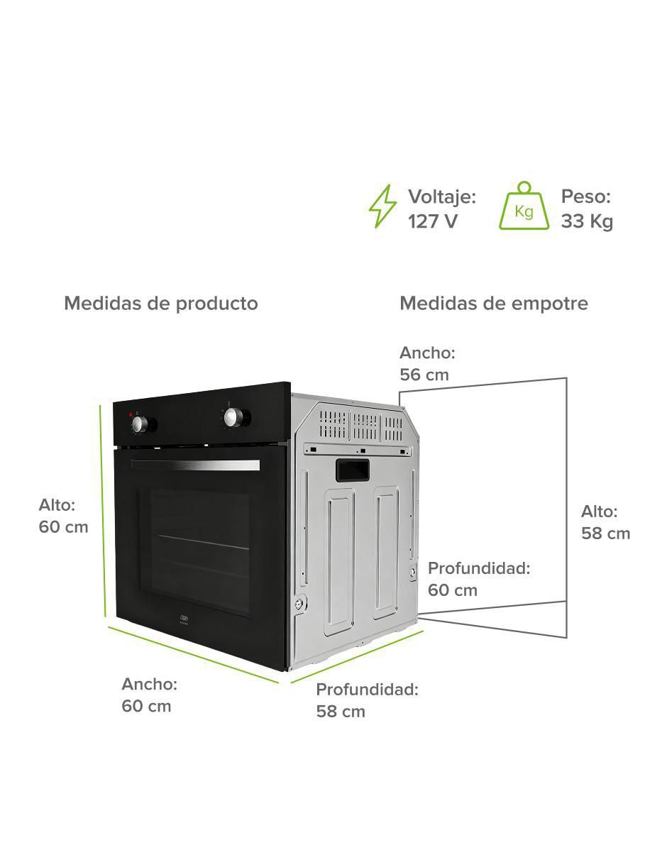 Horno a gas natural HE00NAT capacidad 58 L 5