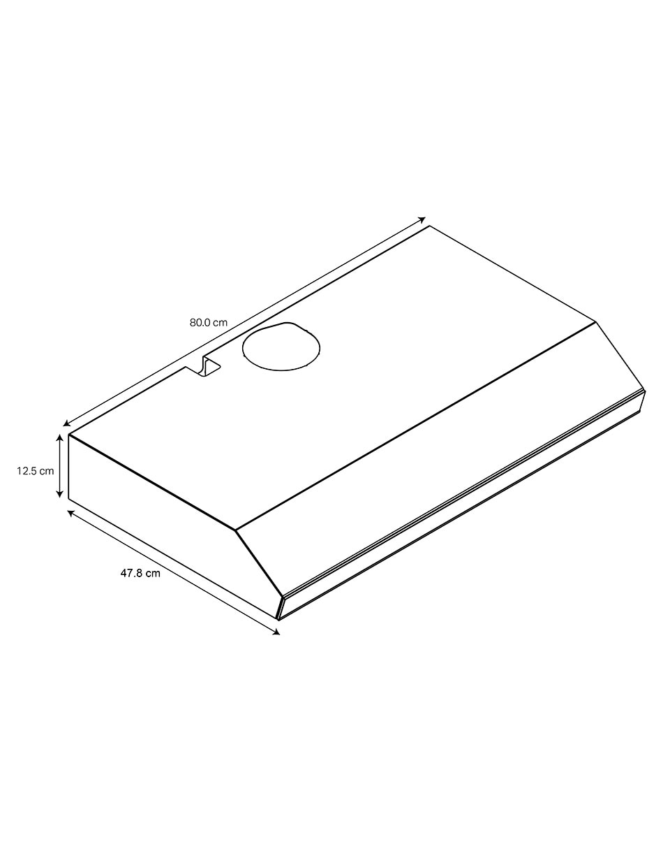 Campana de pared WH8010SS de acero inoxidable 7