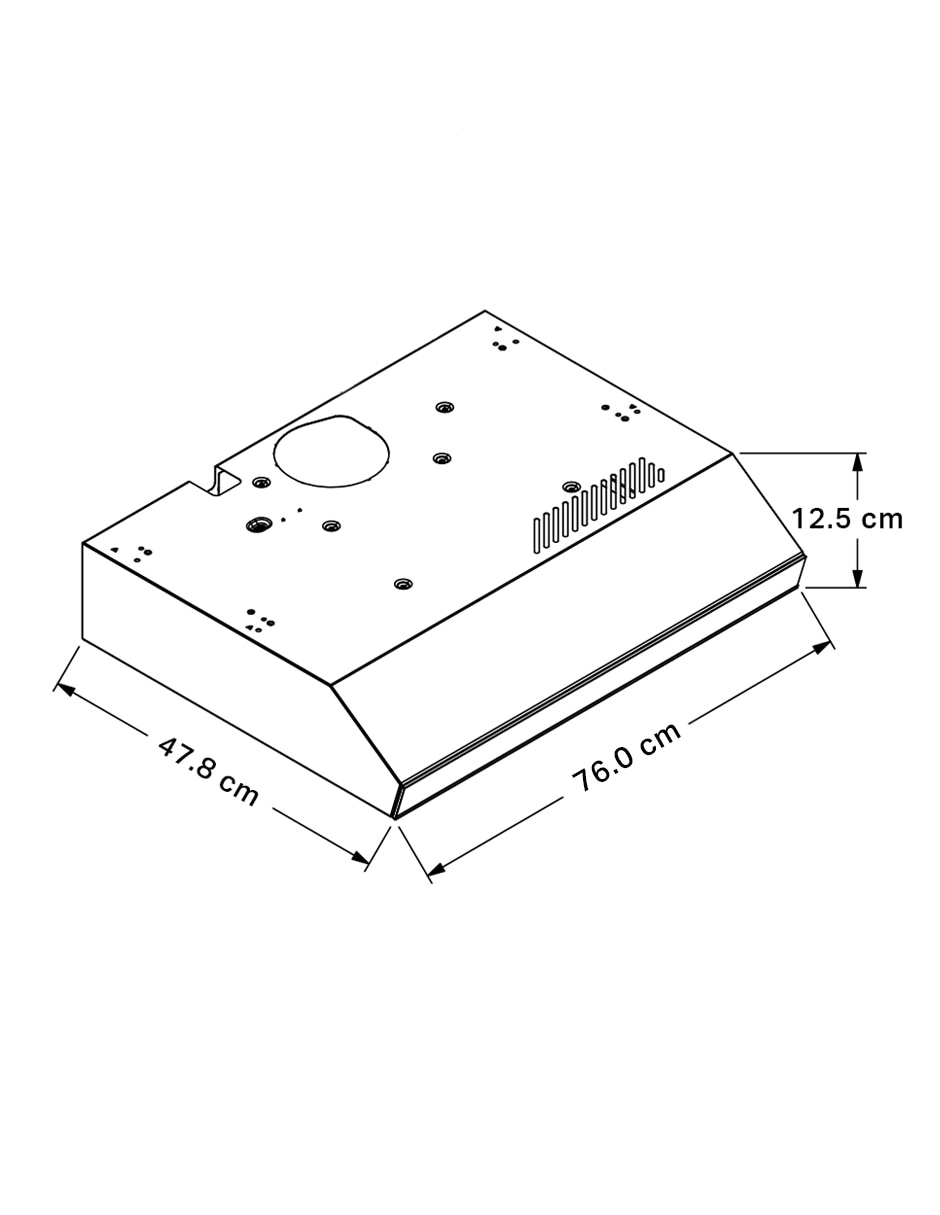 Campana de pared WH7610SS de acero inoxidable 7