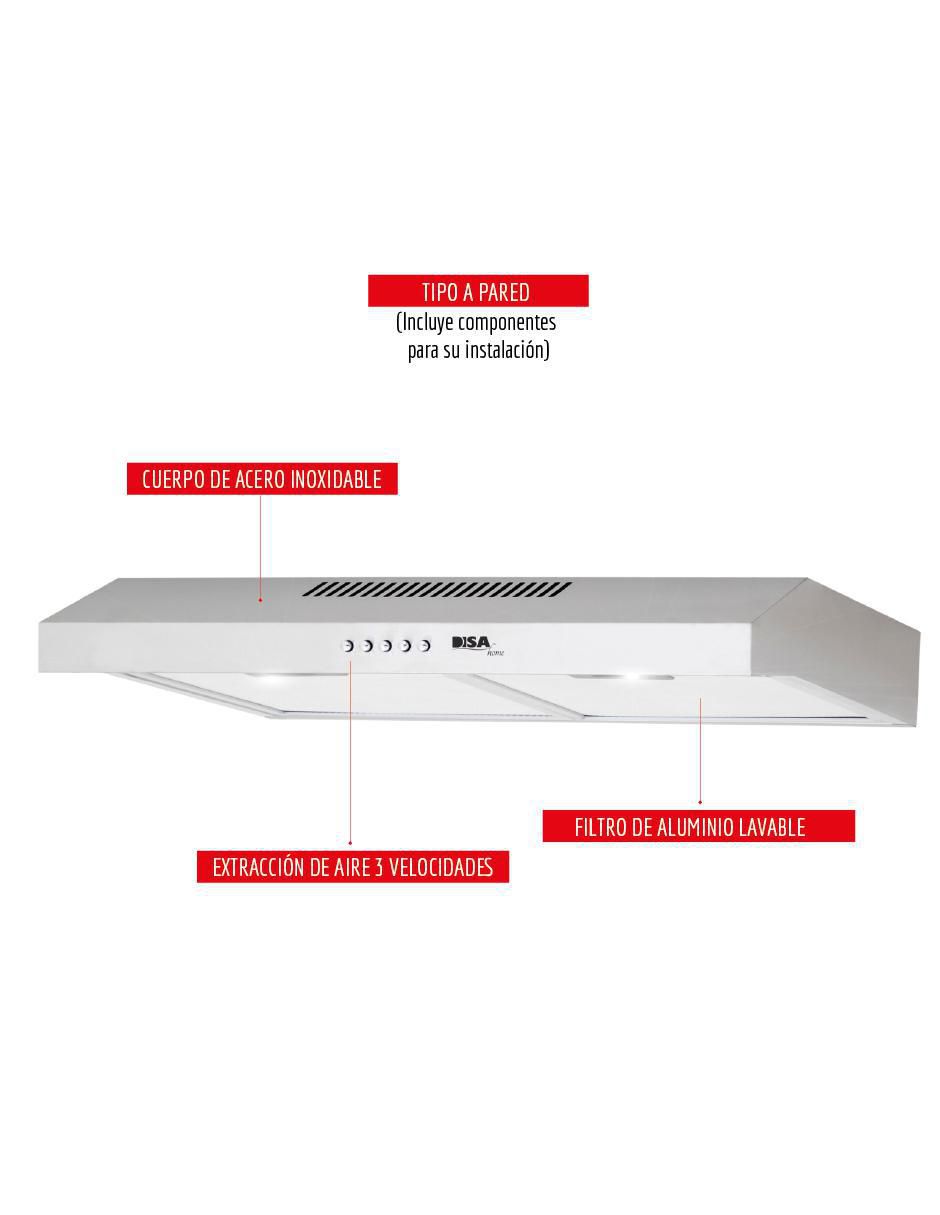 Campana de pared CAMP60C de acero inoxidable 2