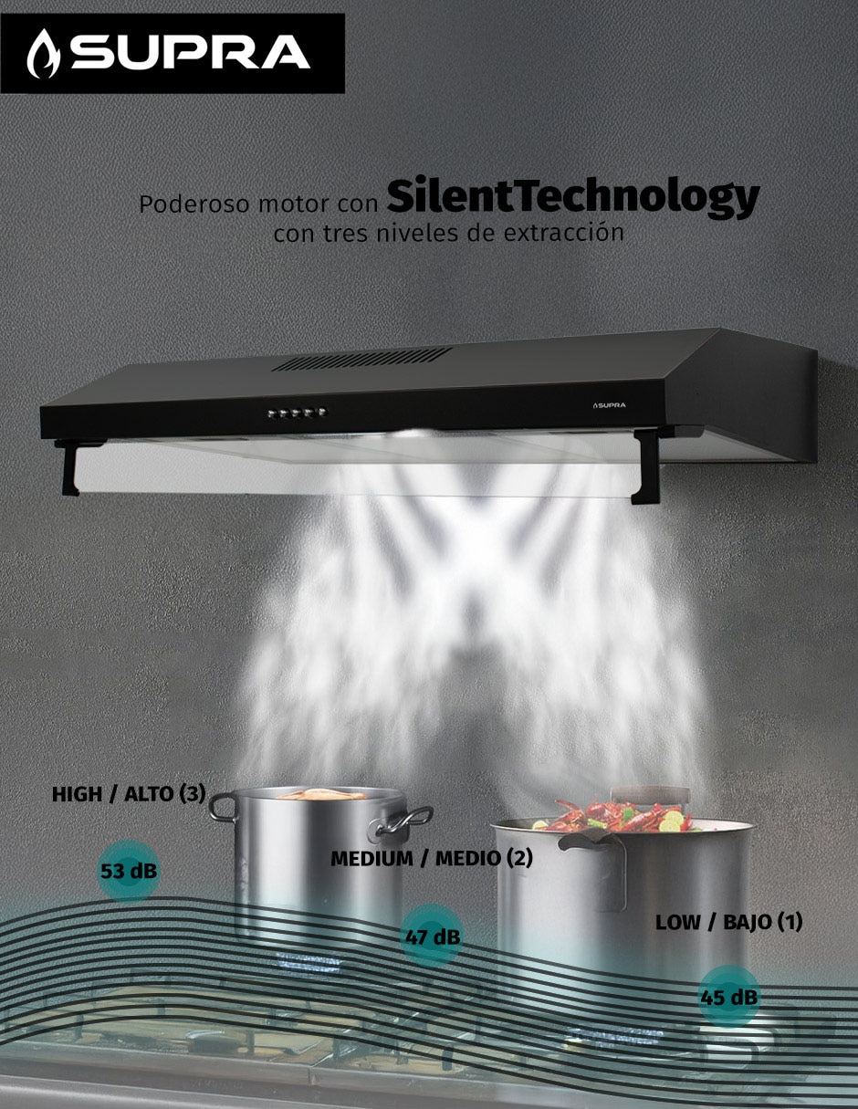 Campana de pared NUBE N-80 de acero 8