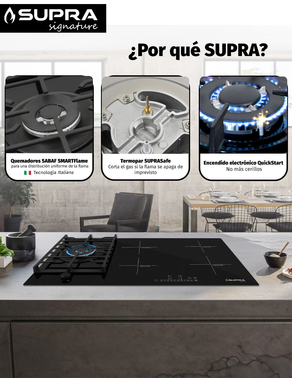 Parrilla híbrida empotrable 3