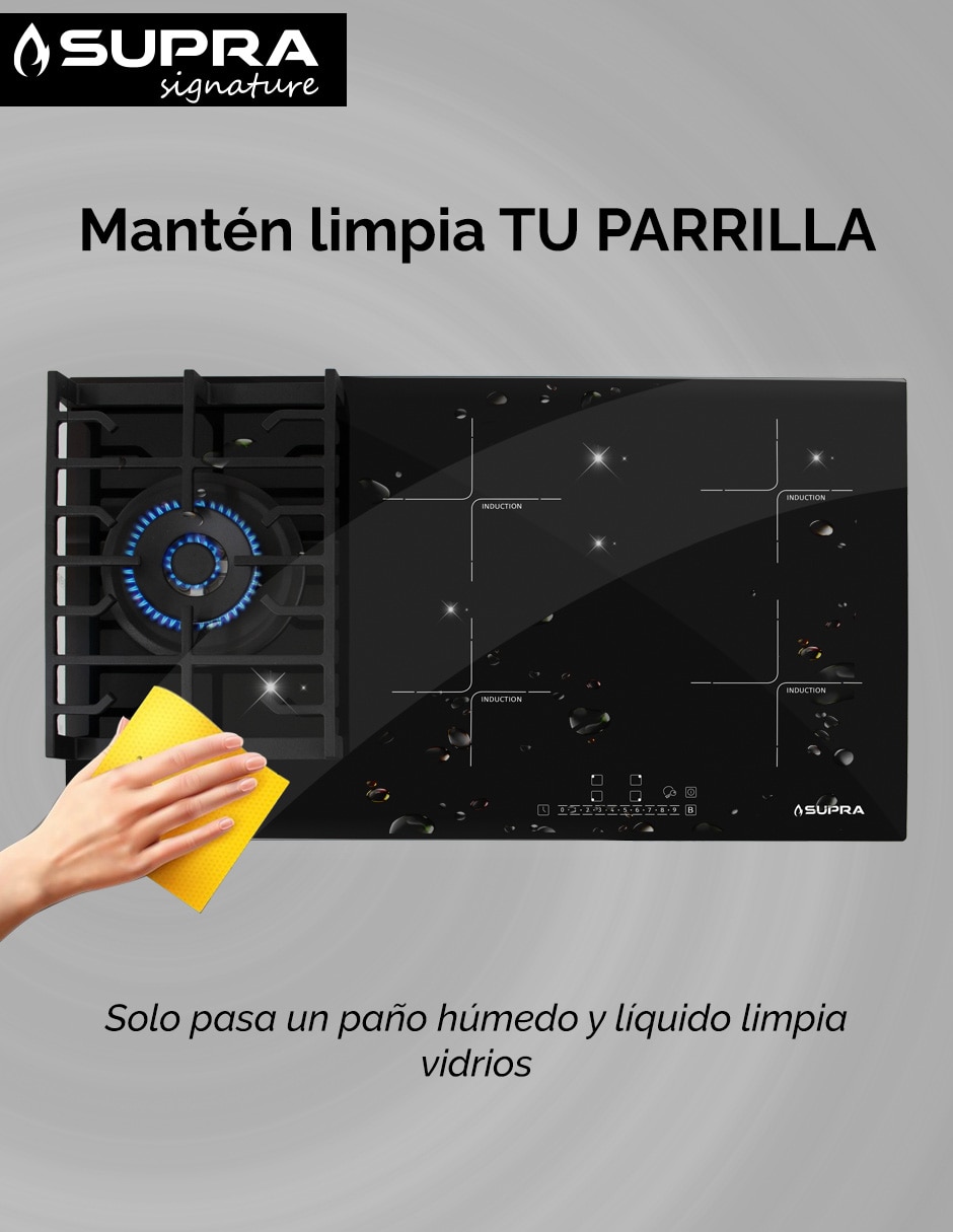 Parrilla híbrida empotrable 4