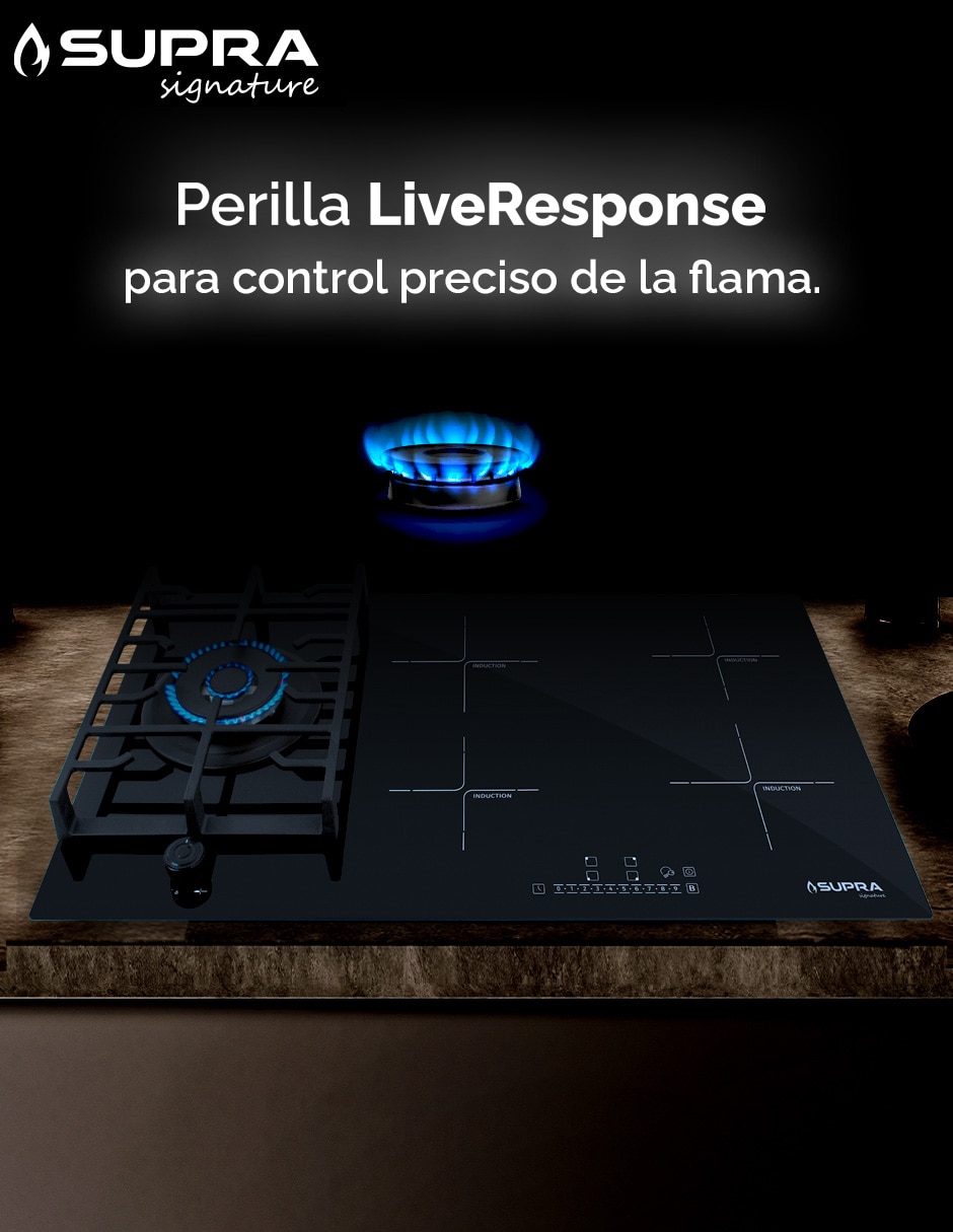 Parrilla híbrida empotrable 5