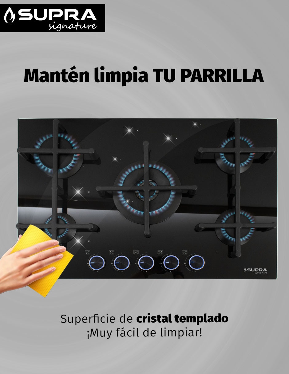 Combo parrilla a gas Lp empotrable 12