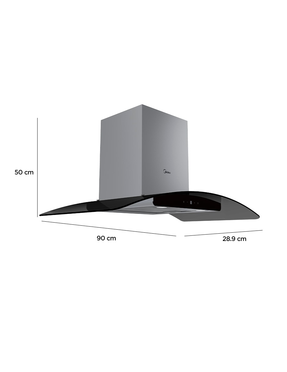 Campana de isla MH90V73AT23SBMX
de acero inoxidable 8