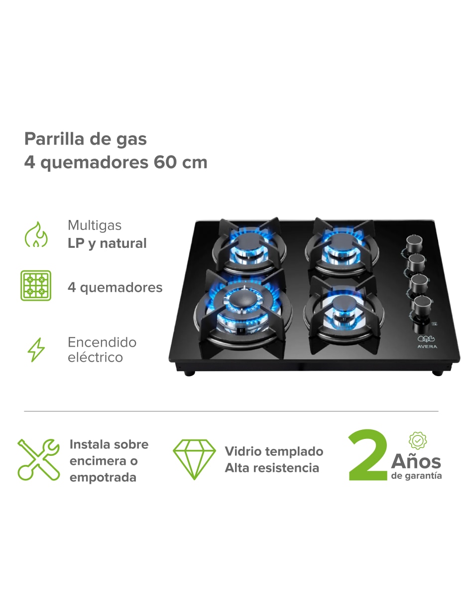 Parrilla multigas empotrable Premium 2